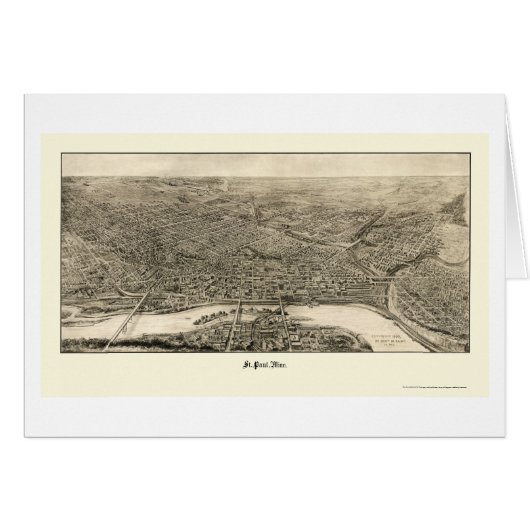 St. Paul, MN Panoramic Map - 1906 Cards (Front Horizontal)
