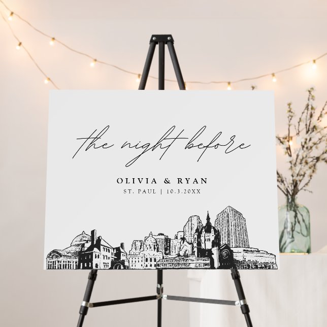 St Paul Rehearsal Dinner The Night Before Sign  (In Situ (Stand))