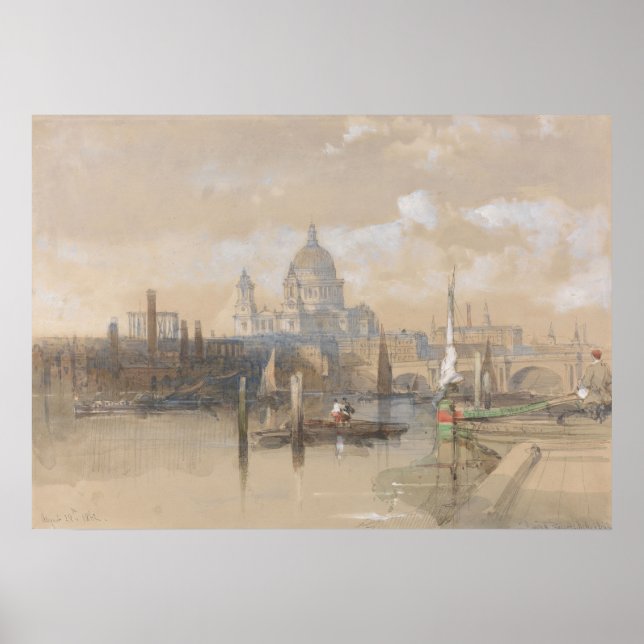 St. Paul’s (1862-1863) David Roberts  Poster (Front)