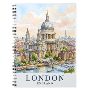 St Paul’s Cathedral London UK Watercolor Travel Notebook