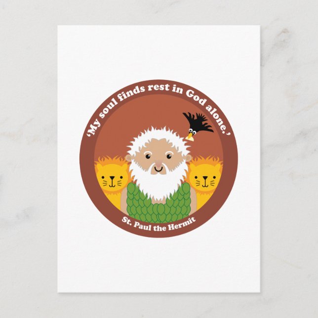 St. Paul the Hermit Postcard (Front)