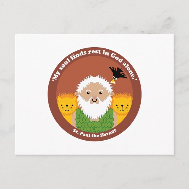 St. Paul the Hermit Postcard (Front)
