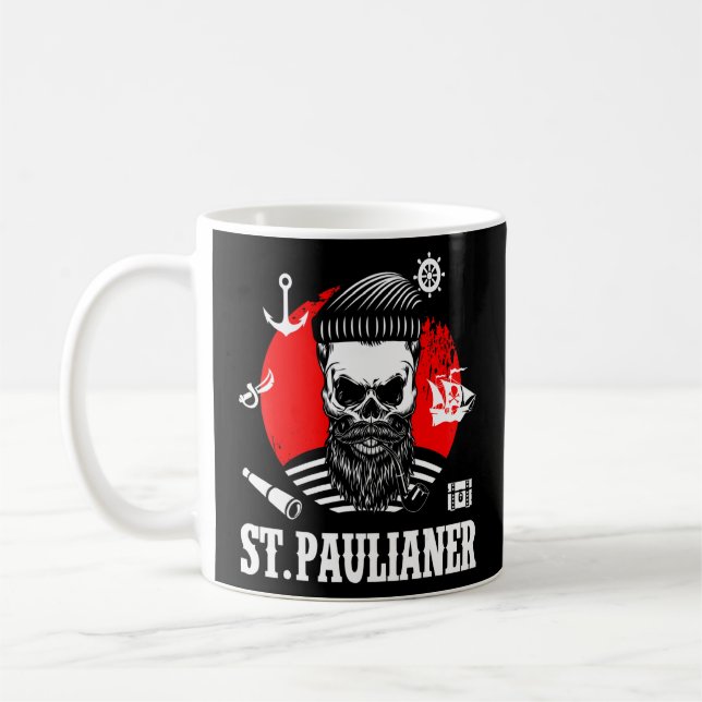 St. Pauli Hamburg Skull Paulian Saint Pauli  Coffee Mug (Left)