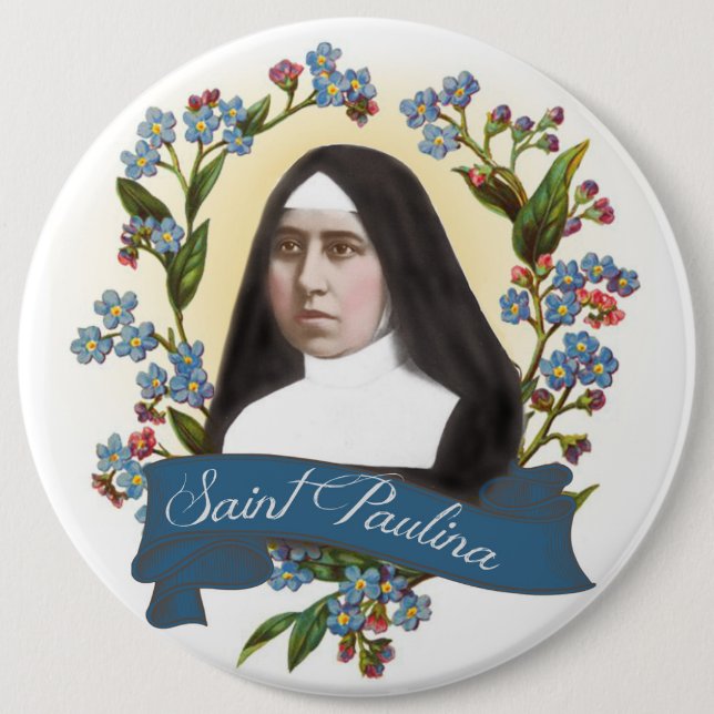 St. Paulina Patron Saint of Diabetics Catholic Nun Button (Front)