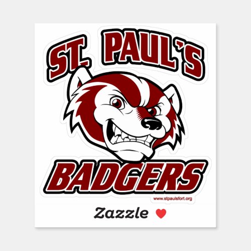St Pauls Badgers Custom_Cut Vinyl Sticker