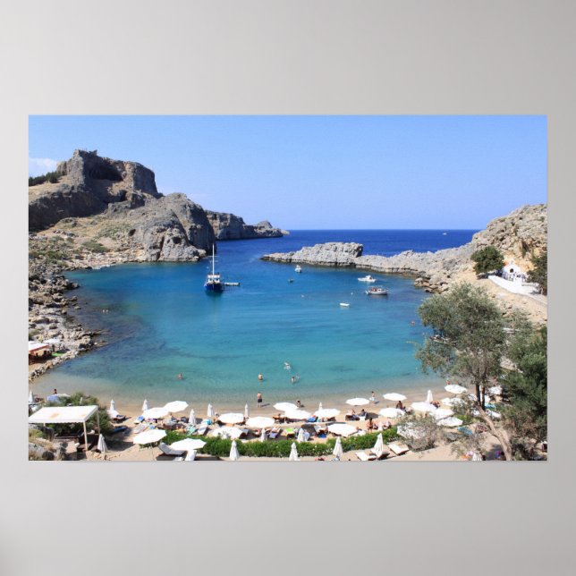 St.Paul's Bay, Lindos Poster (Front)