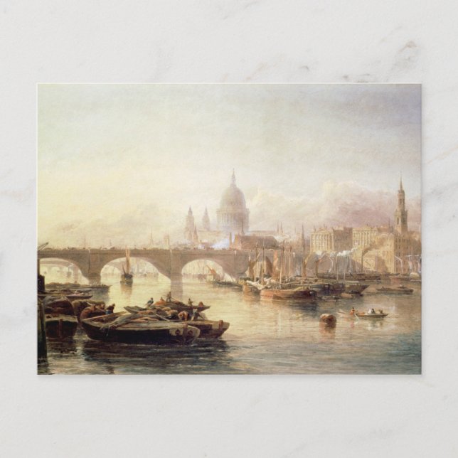 St. Paul's Cathedral and London Bridge Postcard (Front)
