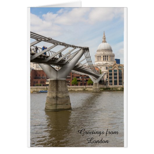 St Paul's Cathedral and the Millenium Bridge Cards (Front)