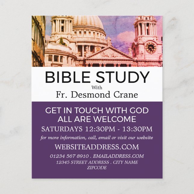 St Paul's Cathedral, Christian Bible Class Advert  Flyer (Front)