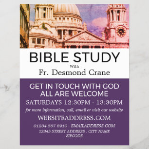 St Paul's Cathedral, Christian Bible Class Advert  Flyer