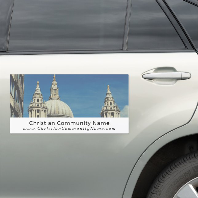 St Paul's Cathedral, Christianity, Religious Car Magnet (In Situ)