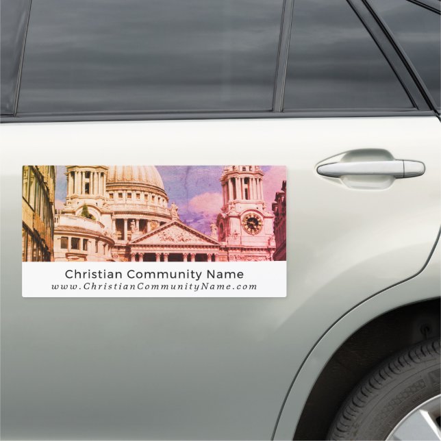 St Paul's Cathedral, Christianity, Religious Car Magnet (In Situ)