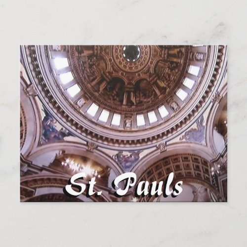 St Pauls cathedral interior London postcard