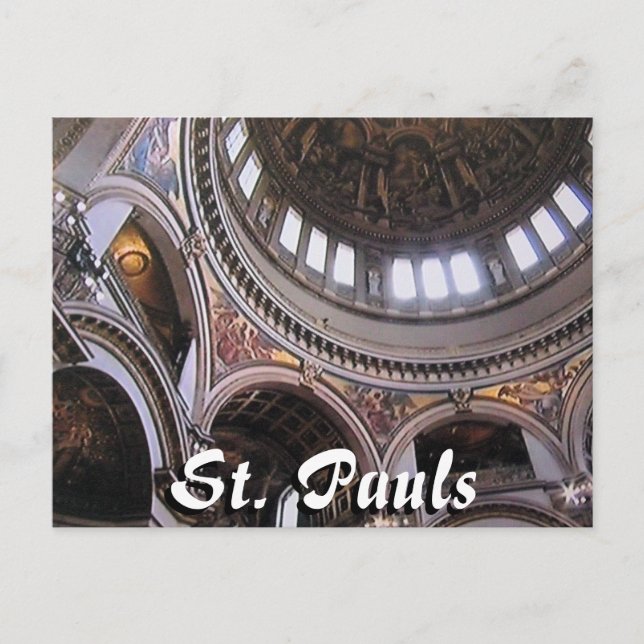 St Pauls cathedral interior London postcard (Front)