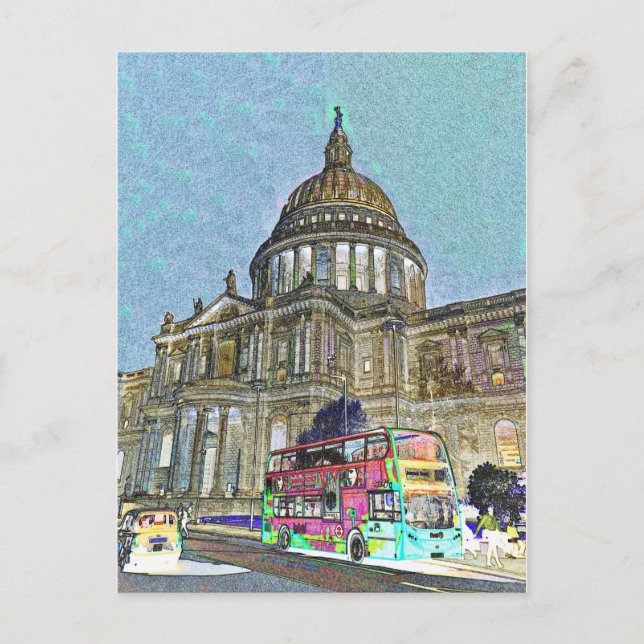 St Paul's Cathedral London Art Postcard (Front)