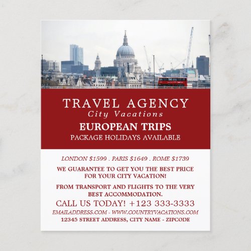 St Pauls Cathedral London City Travel Agency Flyer