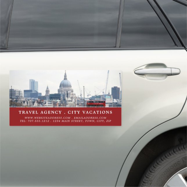 St Paul's Cathedral, London City, Travel Agent Car Magnet (In Situ)