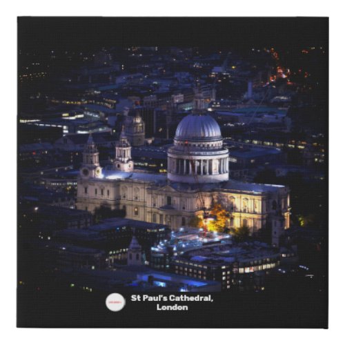 St Pauls Cathedral London England UK Faux Canvas Print