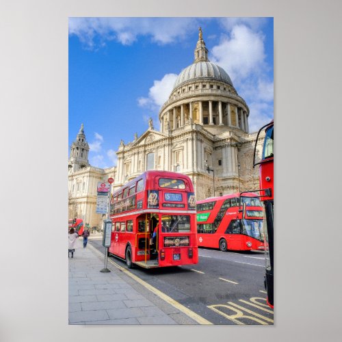 St Pauls Cathedral London UK Poster