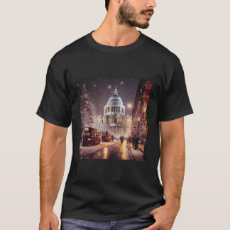 St Paul'S Cathedral London Victorian Christmas Str T-Shirt