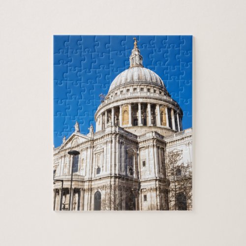 St Pauls Cathedral London with blue sky Jigsaw Puzzle