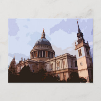 St Paul's Cathedral side view in London, UK Postcard