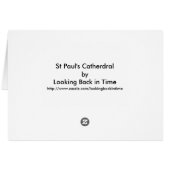 St Pauls Catherdral, London Cards (Back Horizontal)