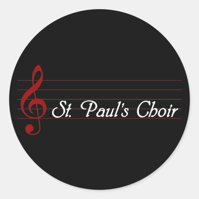 St. Paul's Choir Classic Round Sticker (Front)