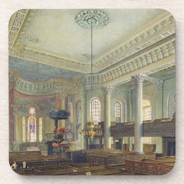 St. Paul's, Deptford (w/c on paper) Beverage Coaster (Front)
