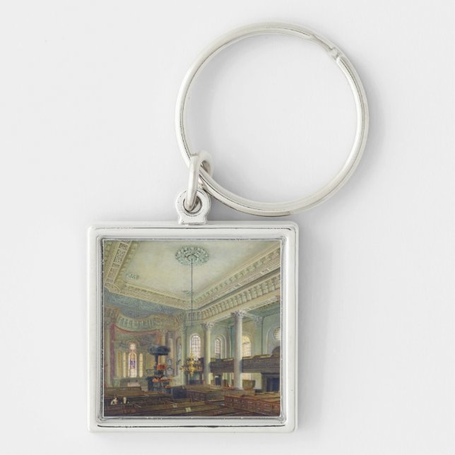 St. Paul's, Deptford (w/c on paper) Keychain (Front)