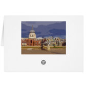 St Paul's London retro poster-style card (Back Horizontal)