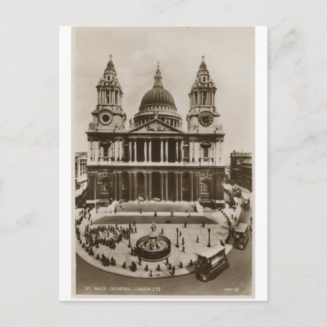 ST PAULU'S CATHEDRAL LONDON POSTCARD (Front)