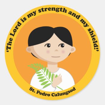 St. Pedro Calungsod Classic Round Sticker by happysaints at Zazzle
