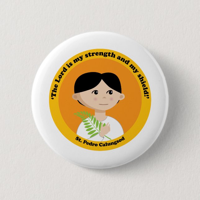 St. Pedro Calungsod Pinback Button (Front)