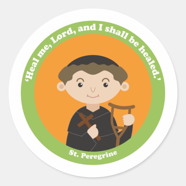 St. Peregrine Classic Round Sticker (Front)