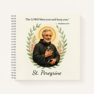 St. Peregrine Feast Day Blessings Watercolor Wreat Notebook