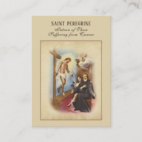 St Peregrine Patron Saint of Cancer Holy Card