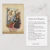 St. Peregrine Patron Saint of Cancer Holy Card