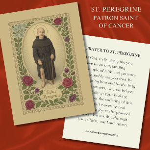 St. Peregrine Patron Saint of Cancer Holy Card