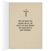 St. Peregrine Patron Saint of Cancer Jesus Cross (Inside (Right))