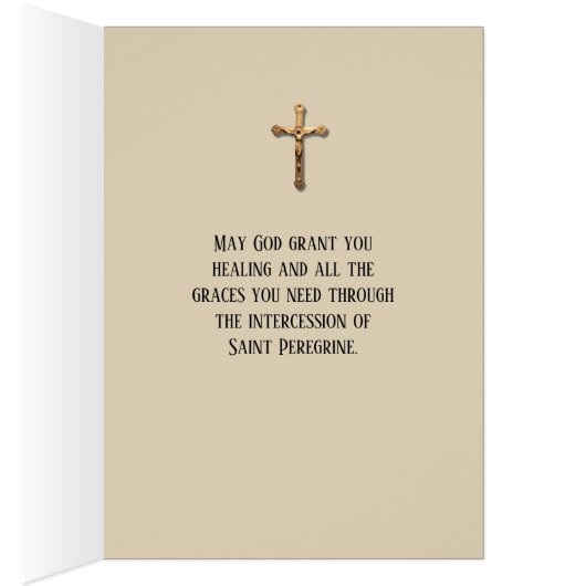 St. Peregrine Patron Saint of Cancer Jesus Cross (Inside (Right))