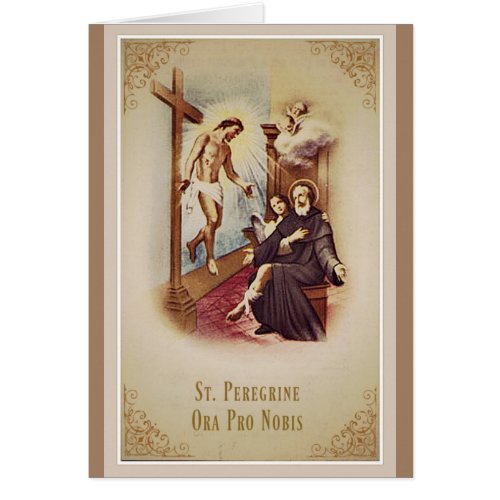 St Peregrine Patron Saint of Cancer Jesus Cross