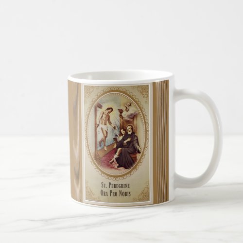 St Peregrine Patron Saint of Cancer Jesus Cross Coffee Mug
