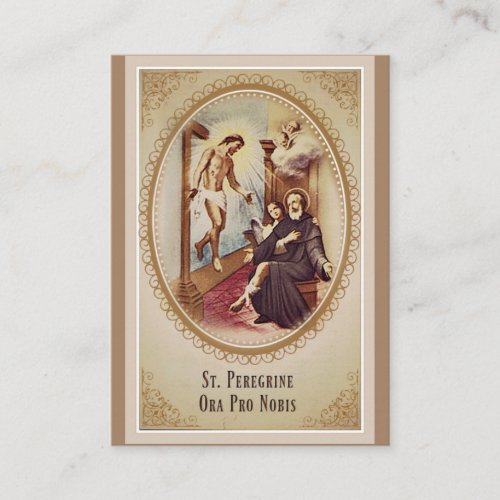 St Peregrine Patron Saint of Cancer Jesus Prayer Business Card