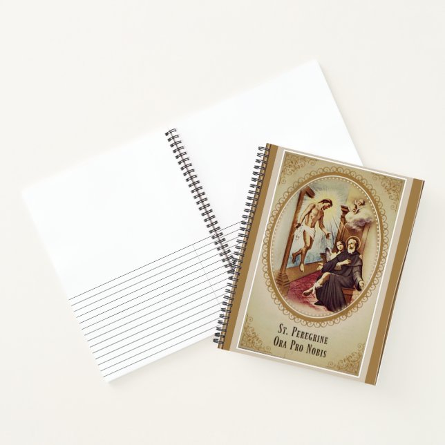 St. Peregrine Patron Saint of Cancer Patients Notebook (Inside)