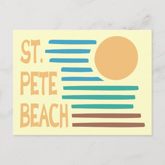 St. Pete Beach Florida geometric sunset Postcard (Front)