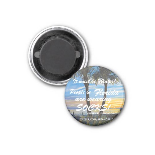 ST PETE BEACH FLORIDA PALMS SOCKS MAGNET MAGNET