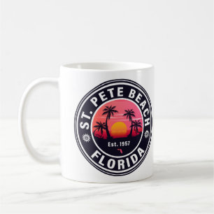 St Pete Beach Florida Retro Sunset Souvenirs 60s Coffee Mug
