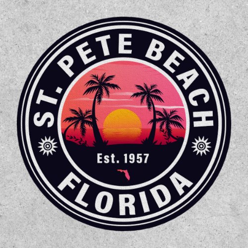 St Pete Beach Florida Retro Sunset Souvenirs 60s Patch
