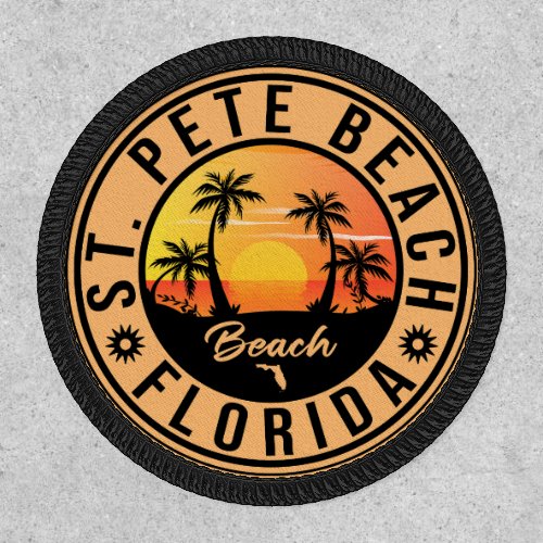 St Pete Beach Florida Retro Sunset Souvenirs 60s Patch